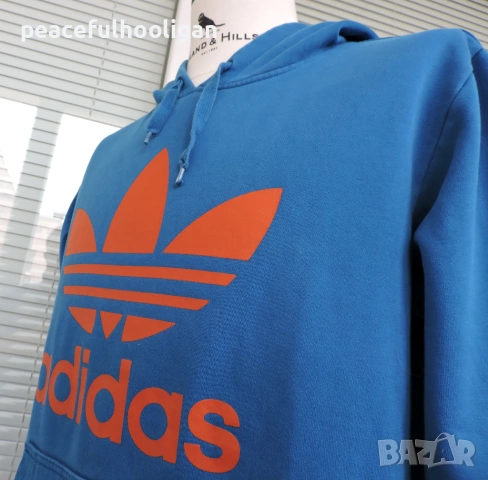Adidas Originals мъжки син суичър с качулка размер M/L като ново, снимка 6 - Суичъри - 53393093