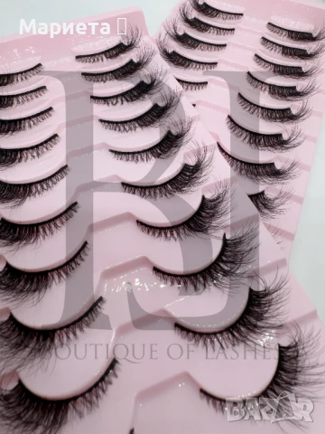 3D мигли естествен косъм • F02 •, снимка 3 - Козметика за лице - 51040548