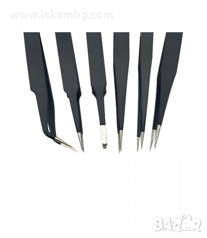 СТОМАНЕНИ ТЕХНИЧЕСКИ ПИНСЕТИ СЪС ЗАОСТРЕН ВРЪХ, АНТИСТАТИЧНИ - код 3006, снимка 10 - Педикюр и маникюр - 33903525