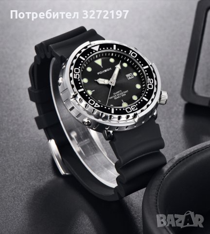 2023 FOXBOX спортен кварцов часовник,водоустойчив,подвижен безел, дата, снимка 5 - Мъжки - 41066264