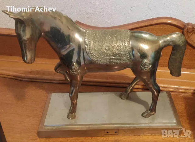 Статуетка на арабски кон от месинг, снимка 8 - Статуетки - 48512715