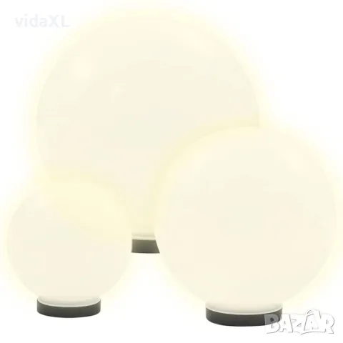 vidaXL Градински сфери за LED лампи, 3 бр, 20/30/40 см, PMMA, снимка 3 - Външни лампи - 56147609