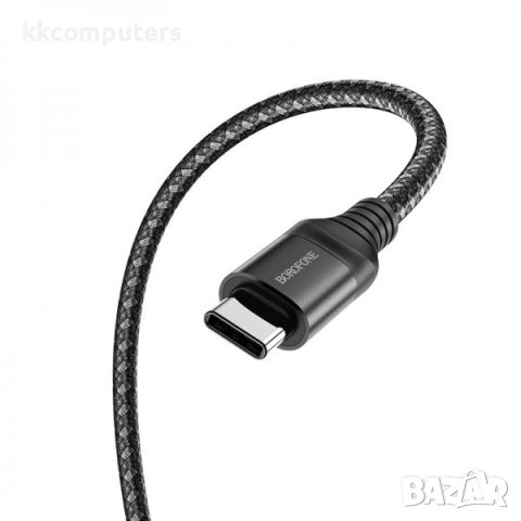 Borofone Type-C Type-C, Кабел, 60W, 3.0A ,1.5m BX56 / Черен / Баркод : 2402287, снимка 5 - USB кабели - 40397782