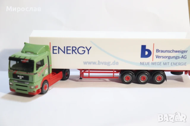 HERPA H0 1/87 MAN КАМИОН МОДЕЛ КОЛИЧКА TIR ТИР 