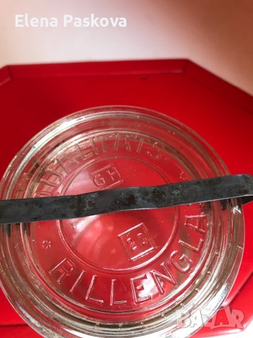 буркан немски, стъклен капак, метална скоба за затваряне - 1 л., снимка 2 - Кутии за храна - 41061413