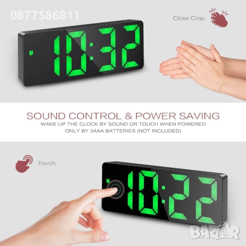 НОВ СВЕТЕЩ ЧАСОВНИЦИК.ПОСТОЯННО СВЕТЕЩИ LED ЧАСОВНИЦИ НА ТОК ТЕРМОМЕТЪР БУДИЛНИК SVETESHT CHASOVNIK+, снимка 6 - Други - 51635040