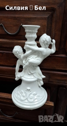 Свещник с двойка херувими , снимка 2 - Декорация за дома - 51695628