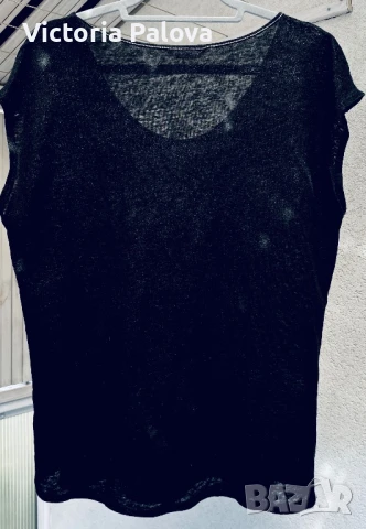 Ленена тениска/топ CAMAÏEU Франция, снимка 10 - Корсети, бюстиета, топове - 51228455