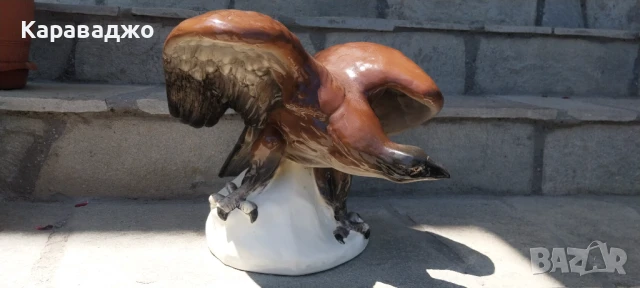 Голям Порцеланов Орел, снимка 8 - Статуетки - 50527604