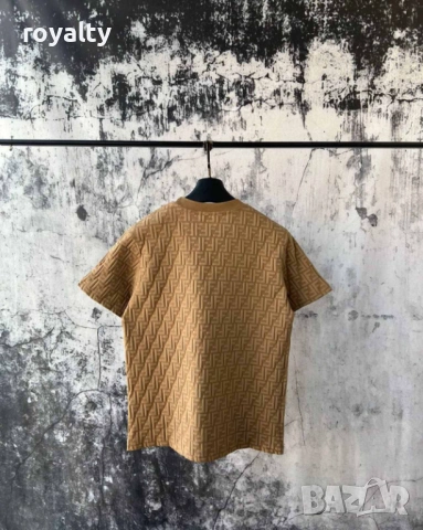 Fendi Нова Кафява Мъжка Тениска Фенди , снимка 2 - Тениски - 53483071