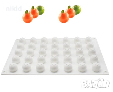 3D 35 топчета топче кръг сфери силиконов молд форма бонбони бонбон шоколад лед , снимка 2 - Форми - 36223594