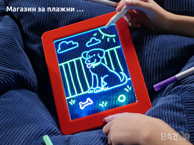 ДЕТСКИ ТАБЛЕТ ЗА НЕОНОВО РИСУВАНЕ - КОД 2650, снимка 3 - Други - 36374332