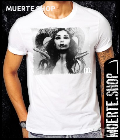 Тениска с щампа HORNED WITCH