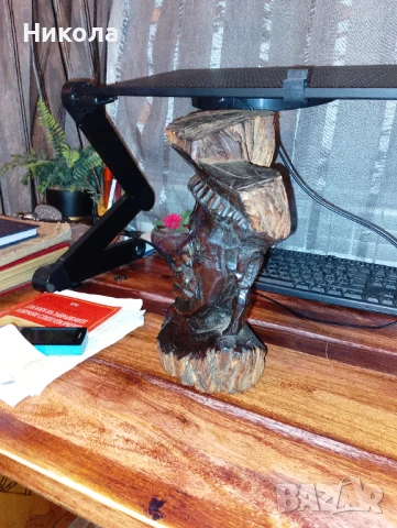 Африкански племенен бюст от мпинго, снимка 4 - Статуетки - 51108975