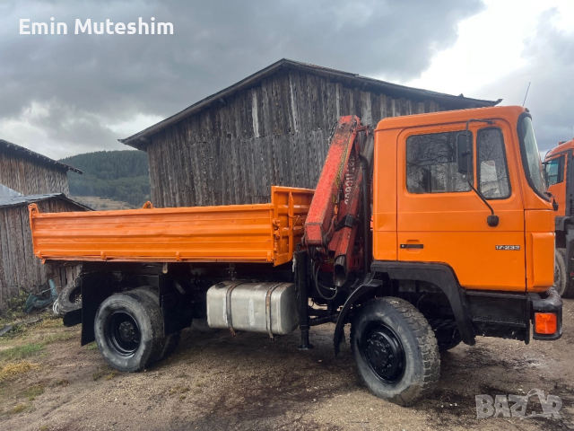 Man 17.232 4x4 самосвал с кран , снимка 5 - Камиони - 50562779