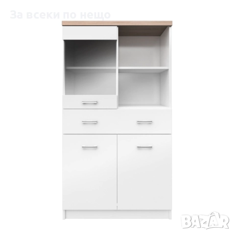 Витрина TOP MIX WIT 2D1W1S_80 бяло/дъб сонома Код P1506, снимка 2 - Секции и витрини - 52338958