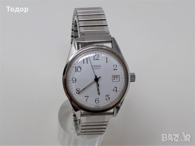 НОВ Френски мъжки кварцов часовник YEMA, снимка 2 - Мъжки - 35995068