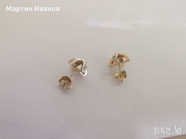 Златни обеци на винт , снимка 8 - Обеци - 35969781