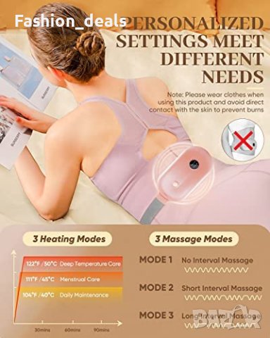 Нова Преносима безжична нагревателна подложка за крампи за жени, снимка 3 - Друга електроника - 40679927