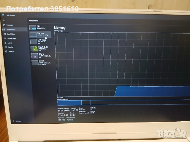 Asus TUF Dash F15 – RTX 3070, снимка 4 - Лаптопи за игри - 52893178