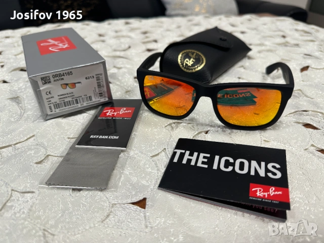  RAY-BAN ''BROWN'' и ''ORANGE FLASH'' POLARIZED SUNGLASSES JUSTIN RB4165 , снимка 14 - Слънчеви и диоптрични очила - 43525805