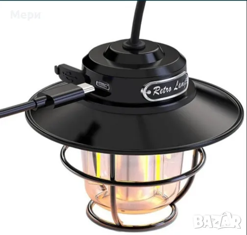 подвижна къмпинг лампа с USB зареждане 