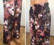 С размер Нов Италиански Дамски Летен Панталон New Collection Pink Широк Флорален Черен Цветен Шарен, снимка 13