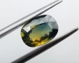 Рядък ненагряван двуцветен сапфир 2.01кт! Сертификат! Нов!, снимка 3