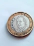 Колекционерска монета - 1 евро -Хуан Карлос- с грешка, снимка 1