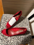 Червени обувки от плат, снимка 2