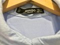 Изчистена светлосиня риза MANGO