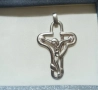 Масивен сребърен 925 кръст с разпятие ,с интересен дизайн, ръчна изработка /унисекс/ , снимка 1