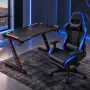 Комплект Геймърско бюро с RGB LED осветление и геймърски стол с RGB LED осветление и дистанционно, снимка 11
