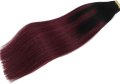 Нова червена удължаваща естествена коса Треса удължения Прическа 60 см, снимка 5