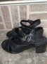 Черни и бежови сандали от естествена кожа , снимка 3