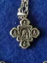 сребърен кръст Исус Христос-Божията майка, снимка 3