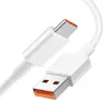  Кабел USB към USB-C Xiaomi, 120W, 6A, Бързо зареждане, 1м, Бял, снимка 1