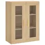 vidaXL Висок шкаф, дъб сонома, 69,5x34x180 см, инженерно дърво, снимка 5