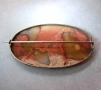 Старинна брошка с естествен камък дендритен ахат, снимка 8