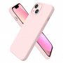 Силиконов кейс Silicone Soft Cover, За iPhone 14 (6.1), Розов, снимка 3