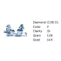 Златни обеци с диаманти 0,36Ct. чистота:SI модел:42902-1, снимка 5