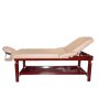 Стационарно дървено легло за масаж и козметика 309, Черно/Бежово, снимка 9
