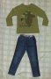 Детски дънки и блуза от H&M, снимка 1 - Детски панталони и дънки - 41292855