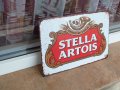 Метална табела Stella Artois бира Стела Артоа реклама бутилка чаша, снимка 2