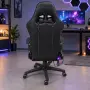 Геймърски стол с RGB LED осветление и дистанционно , снимка 2