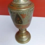 НАЙ ДОБРАТА ОФЕРТА Инкрустирана декоративна ваза , месинг , снимка 2