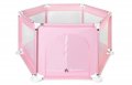 Текстилна площадка за игра, 115x65 см, розова, заградена зона за игра, безопасна постелка, снимка 1