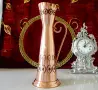 Медна кана за вино,битов релеф,чиста червена мед. , снимка 3