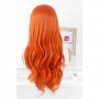 Дълга чуплива яркорижава / оранжева лейс фронт перука Джинджър, снимка 4