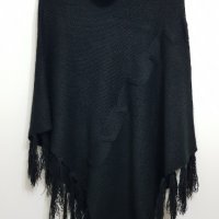 Дамско плетено пончо размер Л-ХЛ, снимка 5 - Палта, манта - 38873935